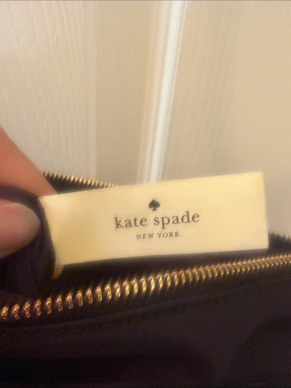 kate spade Black Nylon Crossbody with Gold Accents